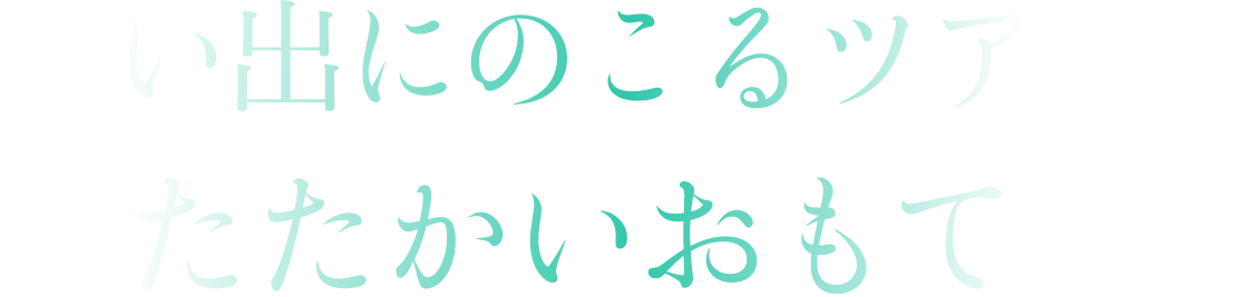 思い出にのこるツアーとあたたかいおもてなし